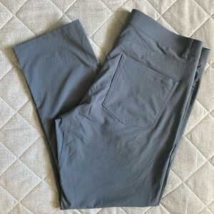 Western Rise Evolution Pants Men 36x30 Gray Nylon Stretch Casual Golf Travel